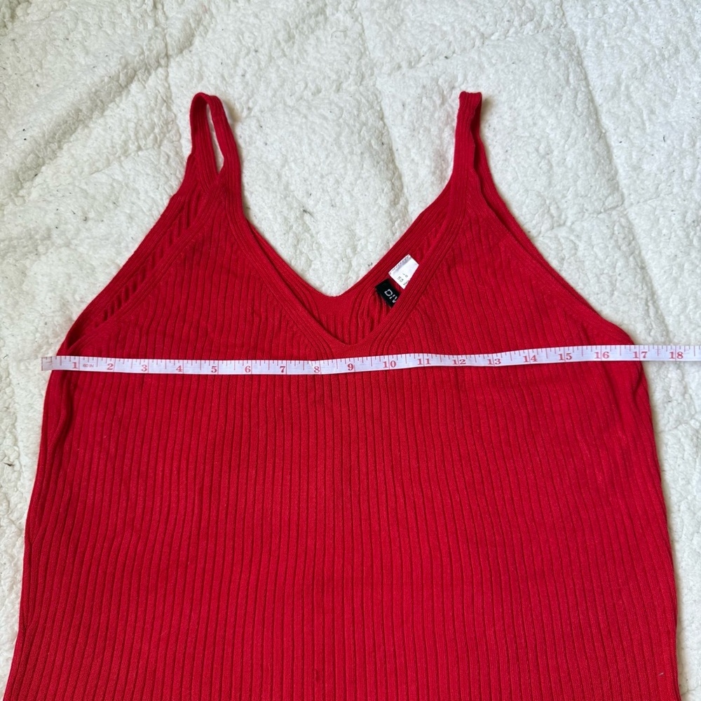 H&M Red Ribbed Camisole Top - Picture 2 of 8